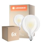 Mehrfachpackung 6x Ledvance Classic LED E27 Globe Fadenlampe Matt 11W 1521lm - 827 Extra Warmweiß | Ersatz für 100W